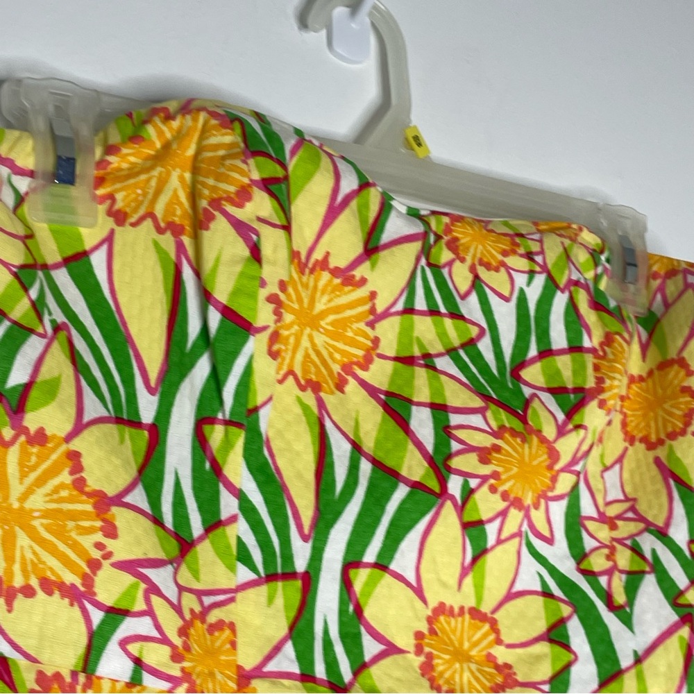 Lilly Pulitzer Wyatt Daffies “Daffodil Floral" Strapless dress pockets Size 12 - Picture 10 of 14